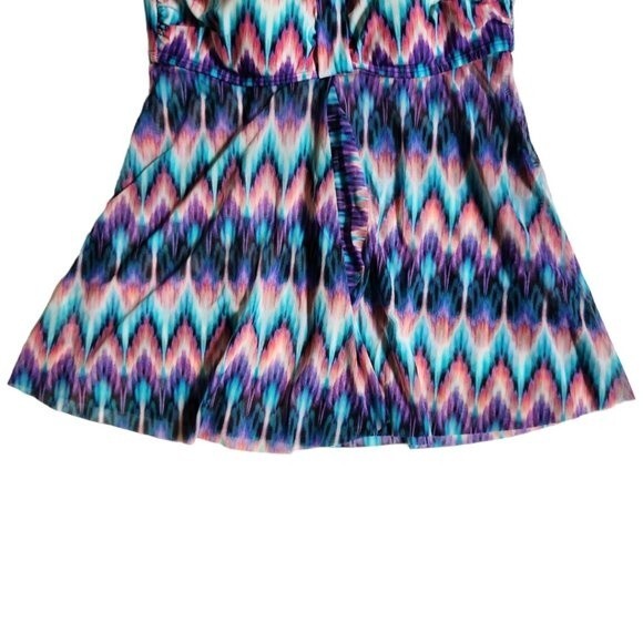 Croft & Barrow Tummy Slimmer Mesh Flyaway Bandeaukini swim top sz 8 - Picture 6 of 12